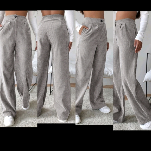 Corduroy Wide Leg Pants - Picture 3 of 13